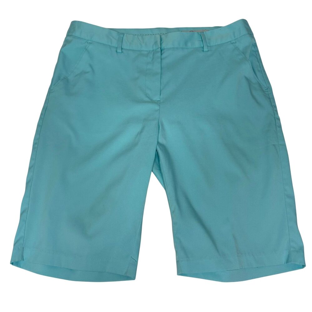 Greg Norman Womens Golf Shorts Bermuda Active Wear Light Blue 10 bv